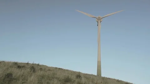 Windmill, panning down Stock Footage 85564135