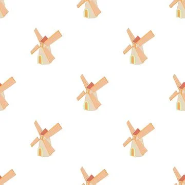 Windmill pattern seamless vector 库存插图
