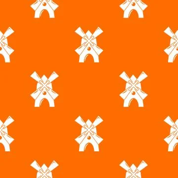 Windmill pattern vector orange 스톡 일러스트