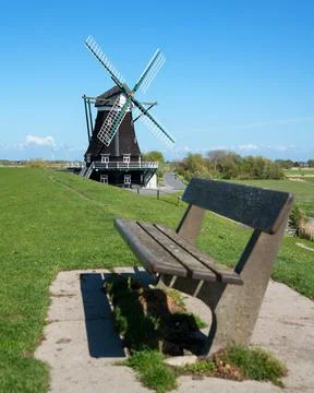 Windmill, Pellworm, Germany Foto stock