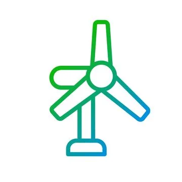 Windmill pixel perfect gradient linear vector icon Ilustração Stock