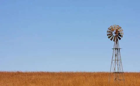 Windmill on the plains Stock-Fotos