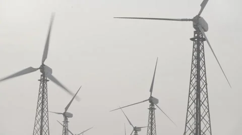 Windmill plants in Crimea Stock Footage 66295733