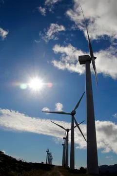 Windmill for power generation Stock Photos