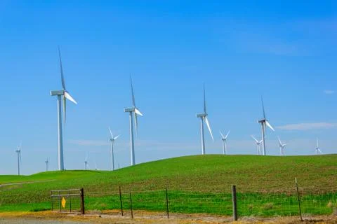 Windmill power generator. Stock Photos