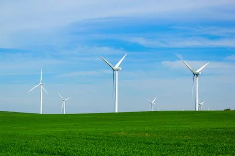 Windmill power generator. Stock Photos