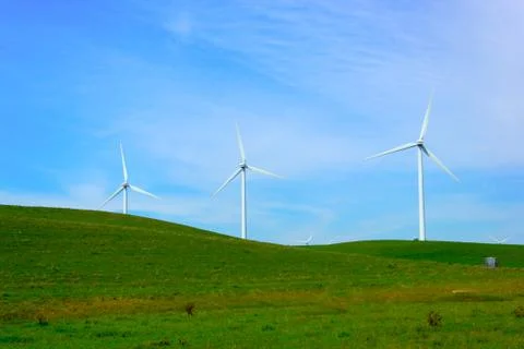 Windmill power generator. Stock Photos