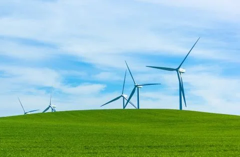 Windmill power generator. Stock Photos