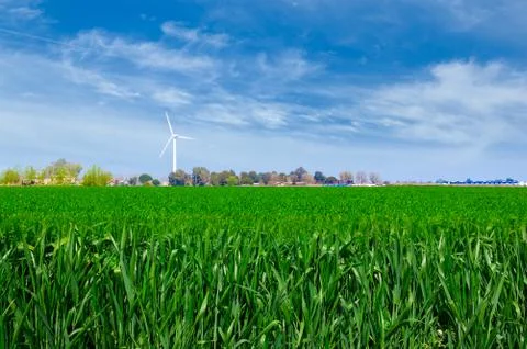 Windmill power generator. Stock Photos