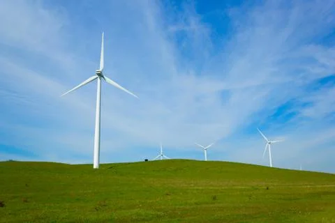 Windmill power generator. Stock Photos