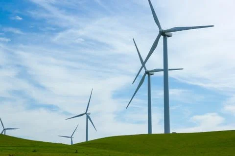 Windmill power generator. Stock Photos