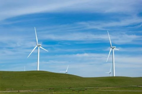 Windmill power generator. Stock Photos