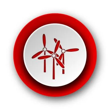 Windmill red modern web icon on white background. Stock-Illustration
