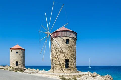 Windmill at Rhodes 写真素材