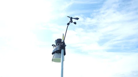 The windmill rotates the blades Stock Footage 113339190