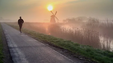 Windmill run Stock Footage 132427900