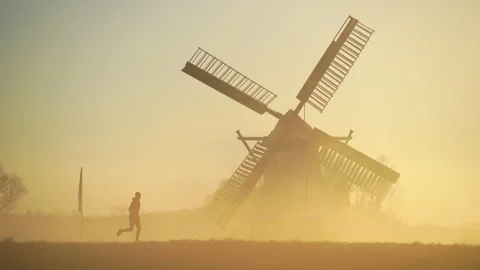 Windmill run Stock Footage 238826048