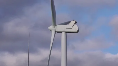 Windmill scene with Clouds in the background Stock Footage 75772528