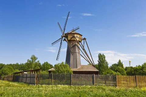 The windmill the second half of the 19th century, Stock Photos