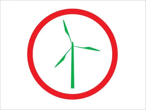 Windmill Sign Stock Illustration