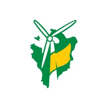 Windmill sign Stock Illustration