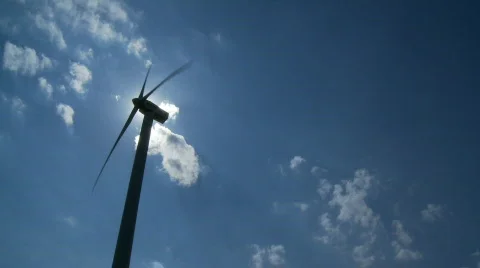 Windmill silhouette Stock Footage 115776