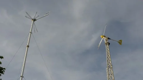 Windmill in sky background , Clean Energy, Wind Power, Wind Energy Vidéo 67622736