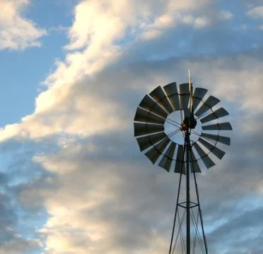 Windmill with sky in background Stock Photos