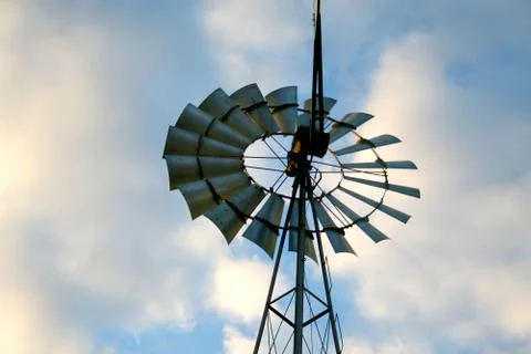 Windmill with sky in background Stock Photos