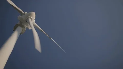 Windmill, slow panning shot Stock Footage 85557224