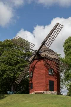 Windmill - Soderkoping - Sweden Stock Photos