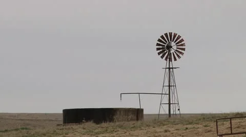 Windmill in South Africa Stock Footage 12267375