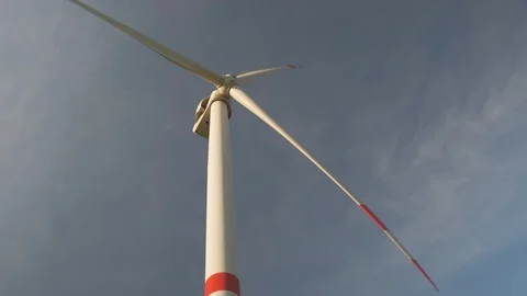 Windmill spinning in the evening Stock Footage 108017143