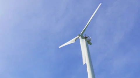 Windmill Spinning in Strong Wind  Stock Footage 57129588