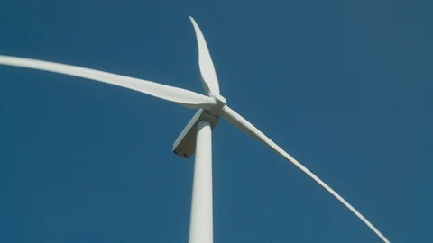 Windmill spinning. (with swooshing sound) Video stock 127834387