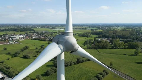 Windmill standing still not operational allows to structure design it's close up Stock Footage 285720207