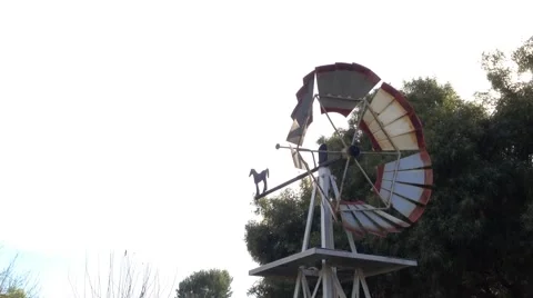 Windmill in the sunlight Stock Footage 40545015