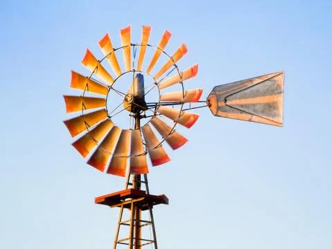 Windmill in Sunlight Stock Photos