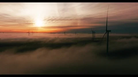 Windmill Sunrise Stock Footage 285974056