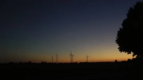 Windmill at sunset Stock Footage 53813142