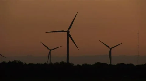 Windmill sunset med sun under Stock Footage 5763491