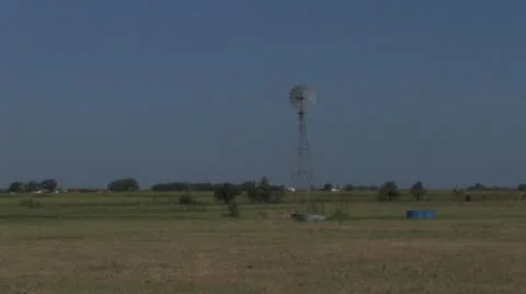 Windmill in Texas Stock Footage 21464572