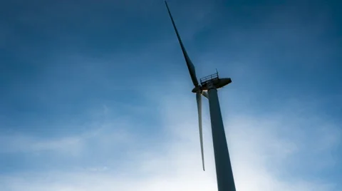 Windmill Time Lapse with moving clouds Stock-Footage 57375078