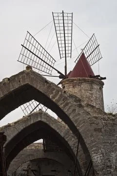 Windmill at trapani-Sicily- Stock Photos
