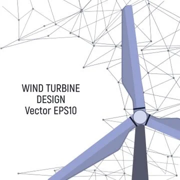 Windmill turbine. Stock Illustration
