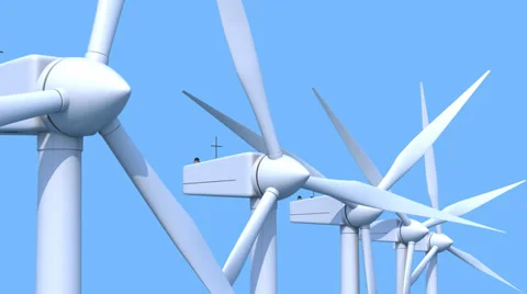 Windmill turbines Stock Footage 34893198
