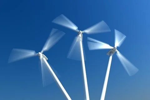 Windmill turbines Stock Photos