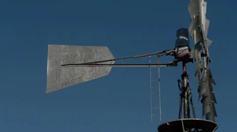 Windmill turning close up Stock Footage 8836838