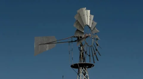 Windmill turning close Stock Footage 8836865