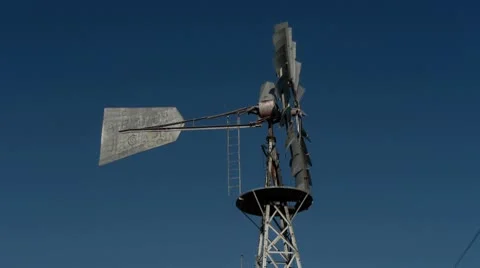 Windmill turning Stock Footage 8837085
